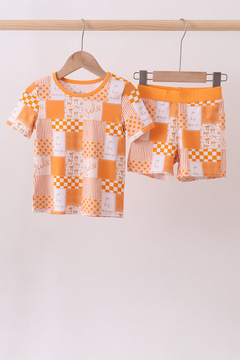 Tennessee floral checkered bamboo pajama set - Aaria Tees Aaria Tees