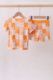 Tennessee floral checkered bamboo pajama set - Aaria Tees Aaria Tees