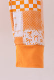 Tennessee floral checkered long sleeve bamboo pajama set - Aaria Tees Aaria Tees