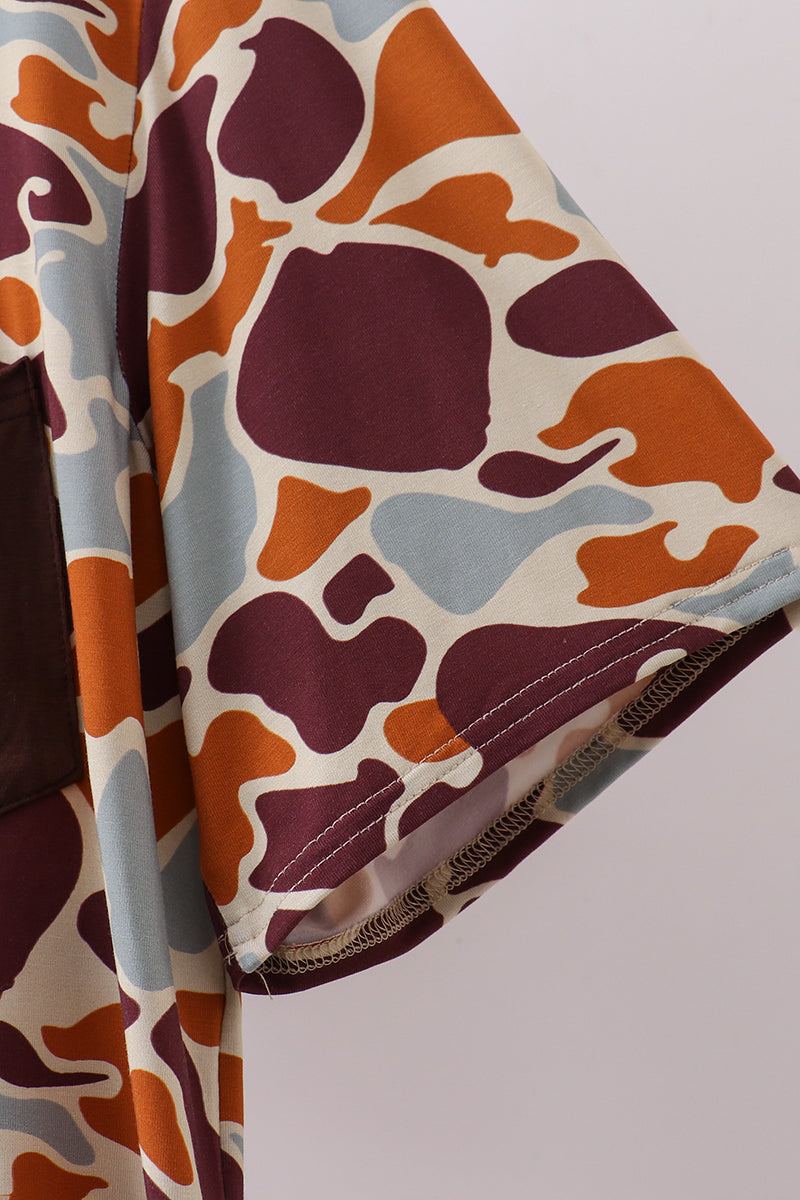 Camouflage print bamboo gown - Aaria Tees Aaria Tees
