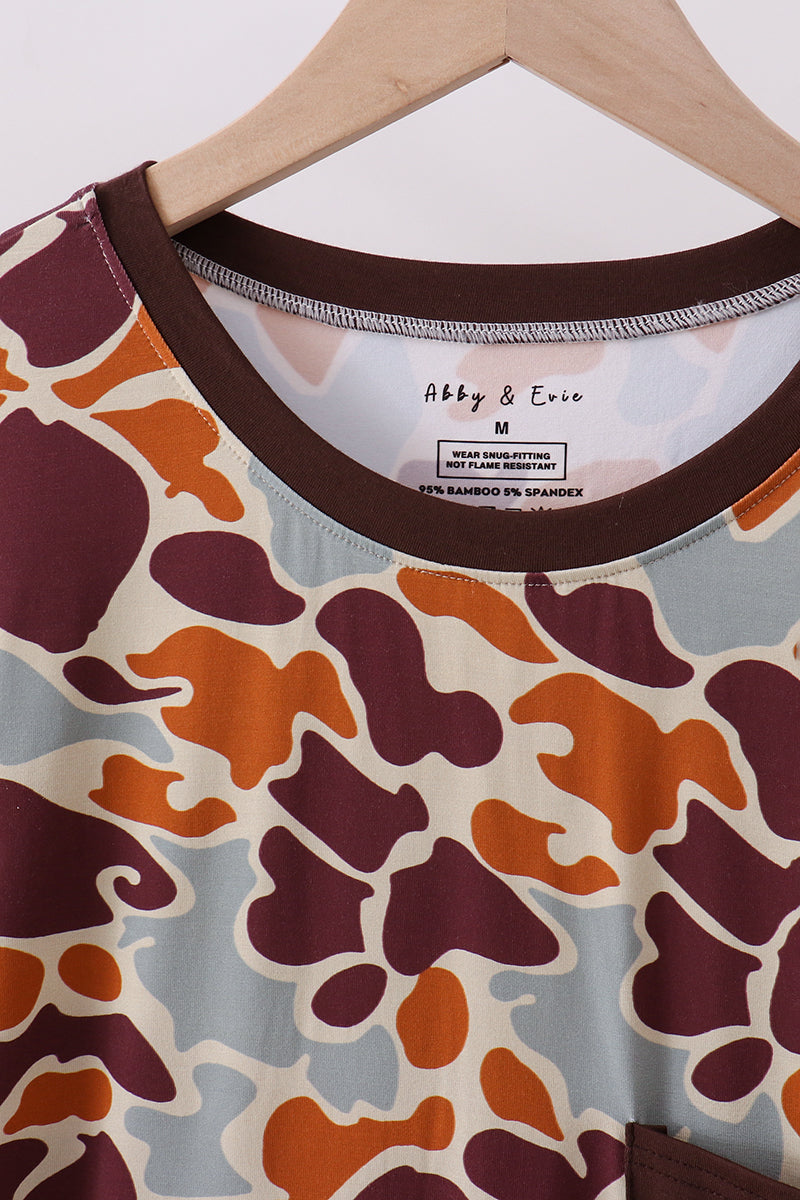 Camouflage print bamboo gown - Aaria Tees Aaria Tees