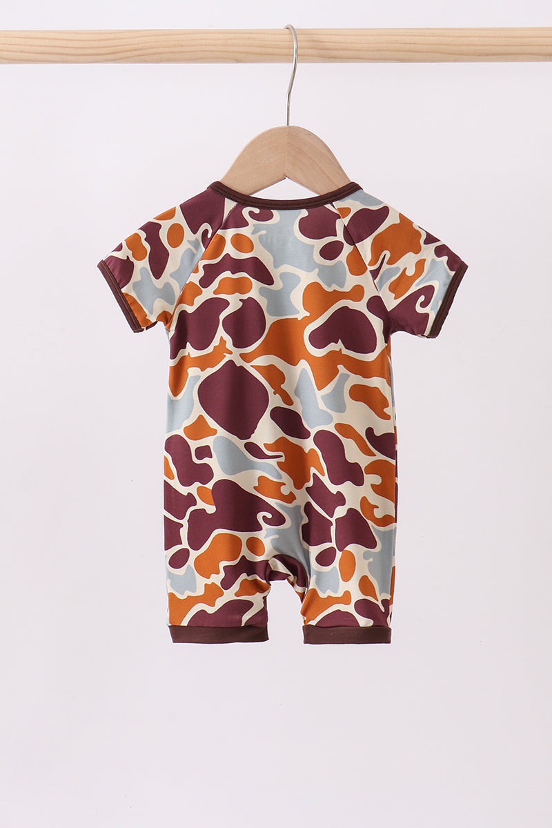 Camouflage print bamboo pajama romper - Aaria Tees Aaria Tees