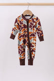 Camouflage print zipper bamboo romper - Aaria Tees Aaria Tees