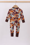 Camouflage print zipper bamboo romper - Aaria Tees Aaria Tees