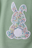 Sage floral bunny applique skorts set - Aaria Tees Aaria Tees