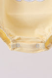 Yellow plaid bunny applique bubble - Aaria Tees Aaria Tees