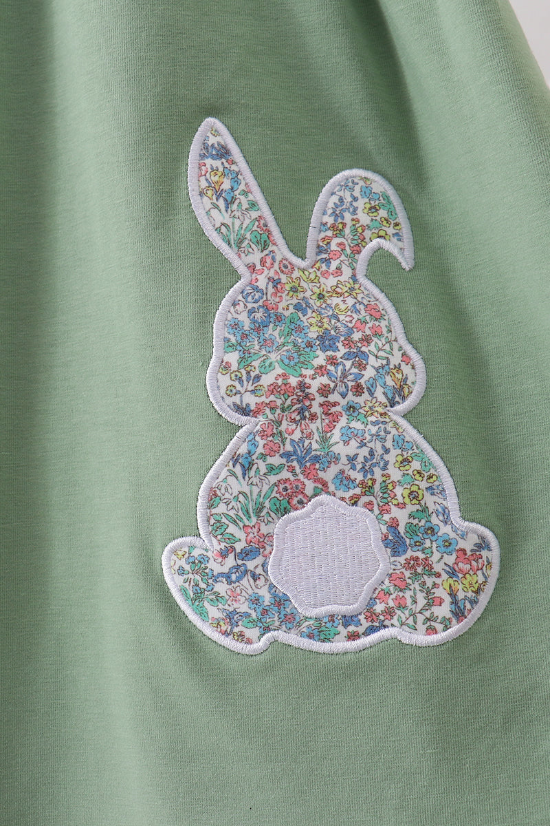 Sage bunny applique lace collar dress - Aaria Tees Aaria Tees