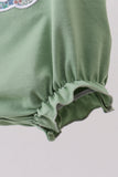 Sage bunny applique ruffle bubble - Aaria Tees Aaria Tees