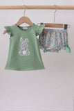 Sage bunny applique bloomer set - Aaria Tees Aaria Tees