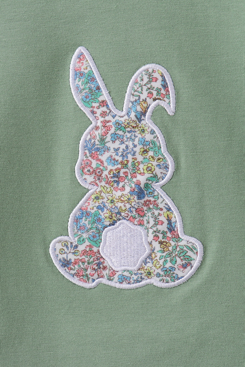 Sage bunny applique bloomer set - Aaria Tees Aaria Tees