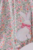 Floral bunny applique ruffle bubble - Aaria Tees Aaria Tees