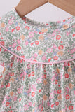 Floral bunny applique ruffle bloomer set - Aaria Tees Aaria Tees