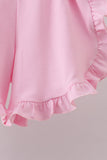 Floral bunny applique ruffle shorts set - Aaria Tees Aaria Tees