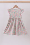 Floral bunny applique ruffle dress - Aaria Tees Aaria Tees
