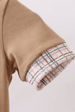 Brown plaid bunny applique bubble - Aaria Tees Aaria Tees