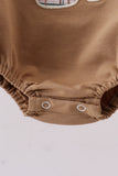 Brown plaid bunny applique bubble - Aaria Tees Aaria Tees