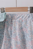 Blue floral bunny applique ruffle skorts set - Aaria Tees Aaria Tees