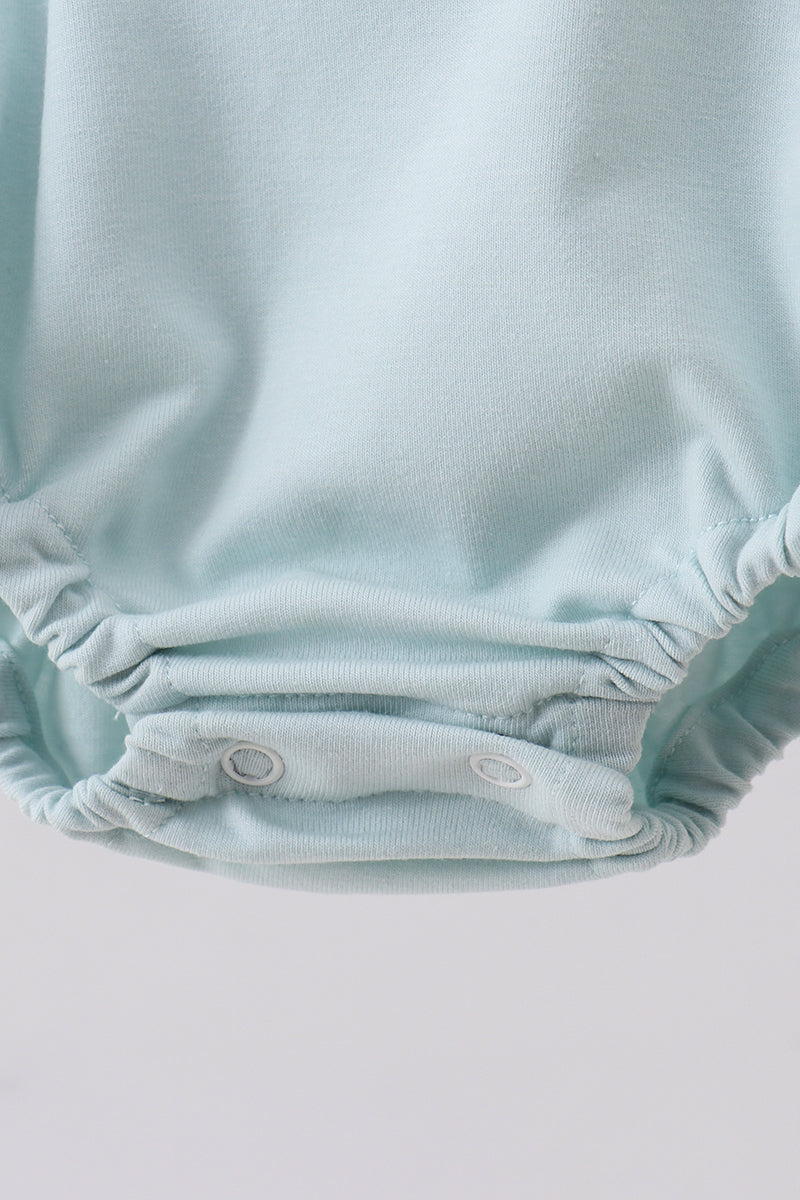 Blue stripe bunny applique bubble - Aaria Tees Aaria Tees