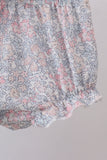 Blue floral bunny applique bloomer set - Aaria Tees Aaria Tees