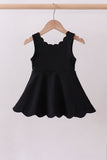 Black scalloped active  mom&me dress - Aaria Tees Aaria Tees