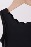 Black scalloped active  mom&me dress - Aaria Tees Aaria Tees