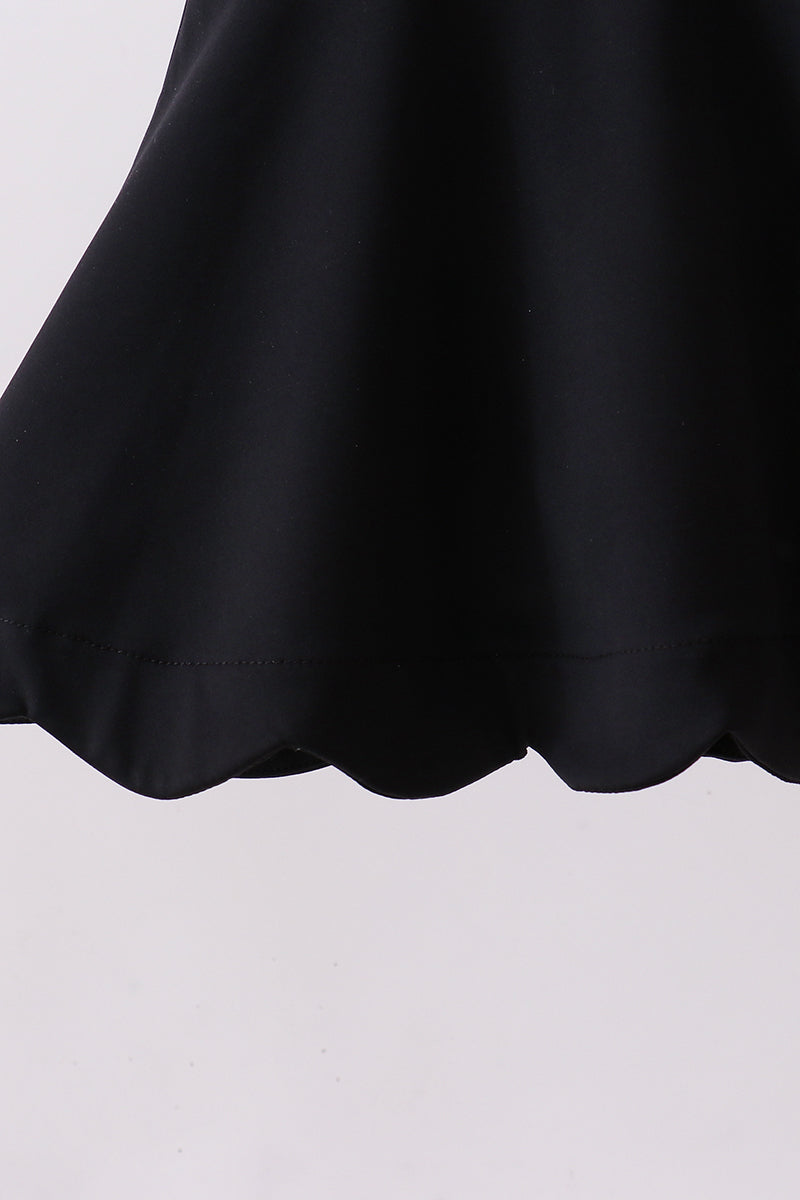 Black scalloped active  mom&me dress - Aaria Tees Aaria Tees