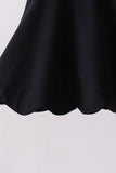 Black scalloped active  mom&me dress - Aaria Tees Aaria Tees