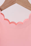 Pink scalloped active mom&me dress - Aaria Tees Aaria Tees