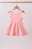 Pink scalloped active mom&me dress - Aaria Tees Aaria Tees