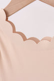 Cream scalloped active dress - Aaria Tees Aaria Tees