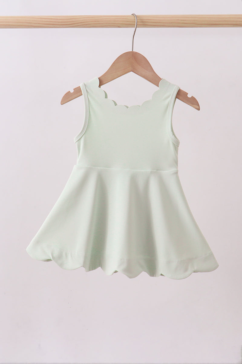 Sage scalloped active dress - Aaria Tees Aaria Tees