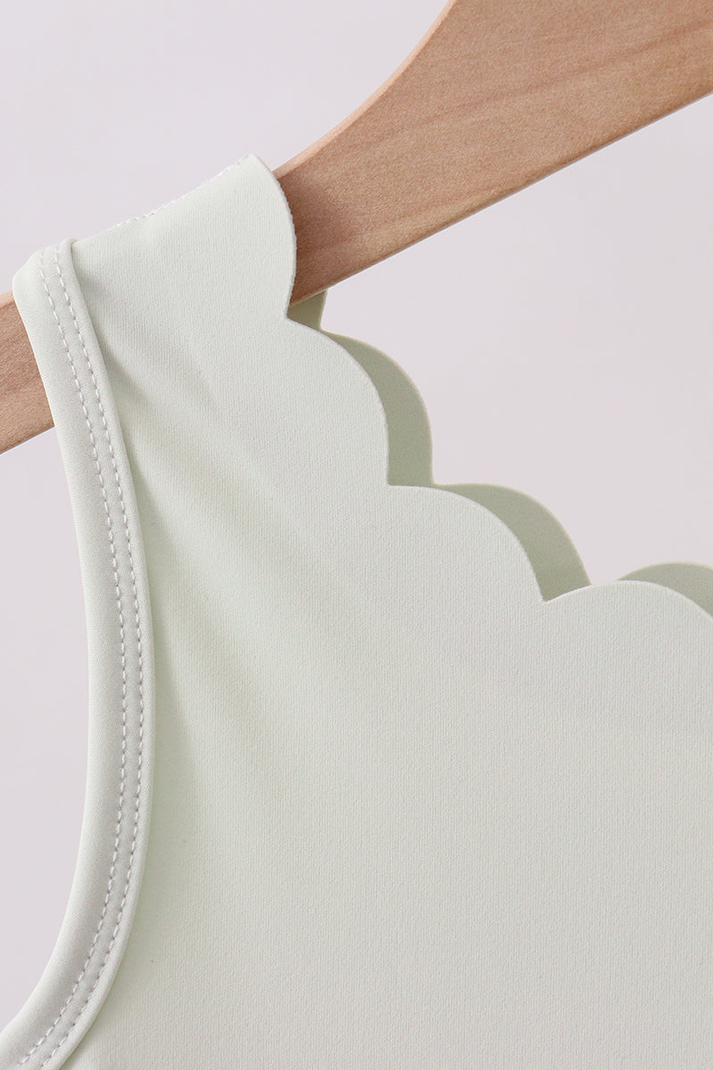 Sage scalloped active dress - Aaria Tees Aaria Tees