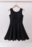 Black scalloped active  mom&me dress - Aaria Tees Aaria Tees