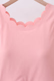 Pink scalloped active mom&me dress - Aaria Tees Aaria Tees