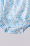 Blue bunny smocked peter pan collar bubble - Aaria Tees Aaria Tees