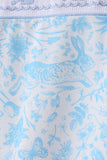 Blue bunny smocked peter pan collar shorts set - Aaria Tees Aaria Tees