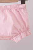 Green swiss dot cross sheep ruffle bloomer set - Aaria Tees Aaria Tees