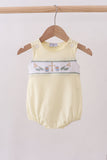 Yellow cross sheep embroidery bubble - Aaria Tees Aaria Tees