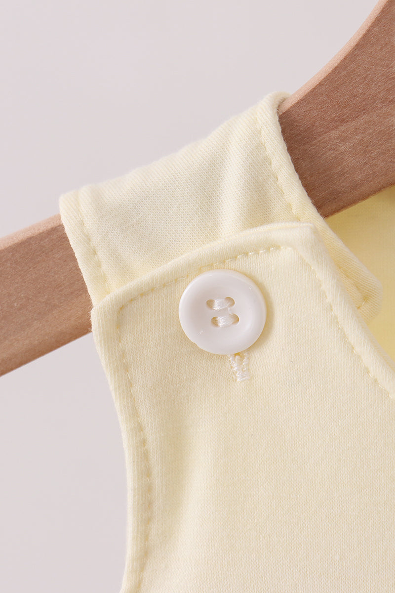 Yellow cross sheep embroidery bubble - Aaria Tees Aaria Tees