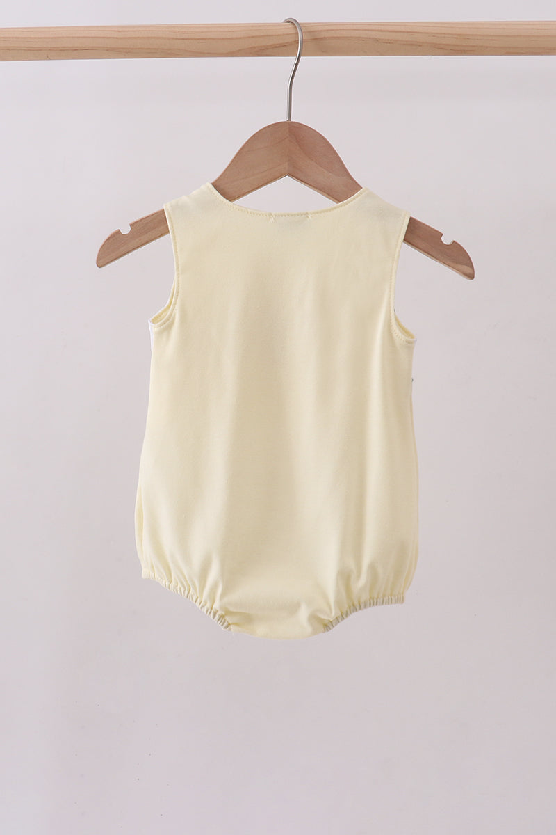 Yellow cross sheep embroidery bubble - Aaria Tees Aaria Tees