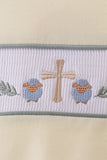 Yellow cross sheep embroidery top - Aaria Tees Aaria Tees