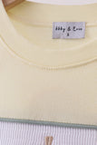Yellow cross sheep embroidery top - Aaria Tees Aaria Tees