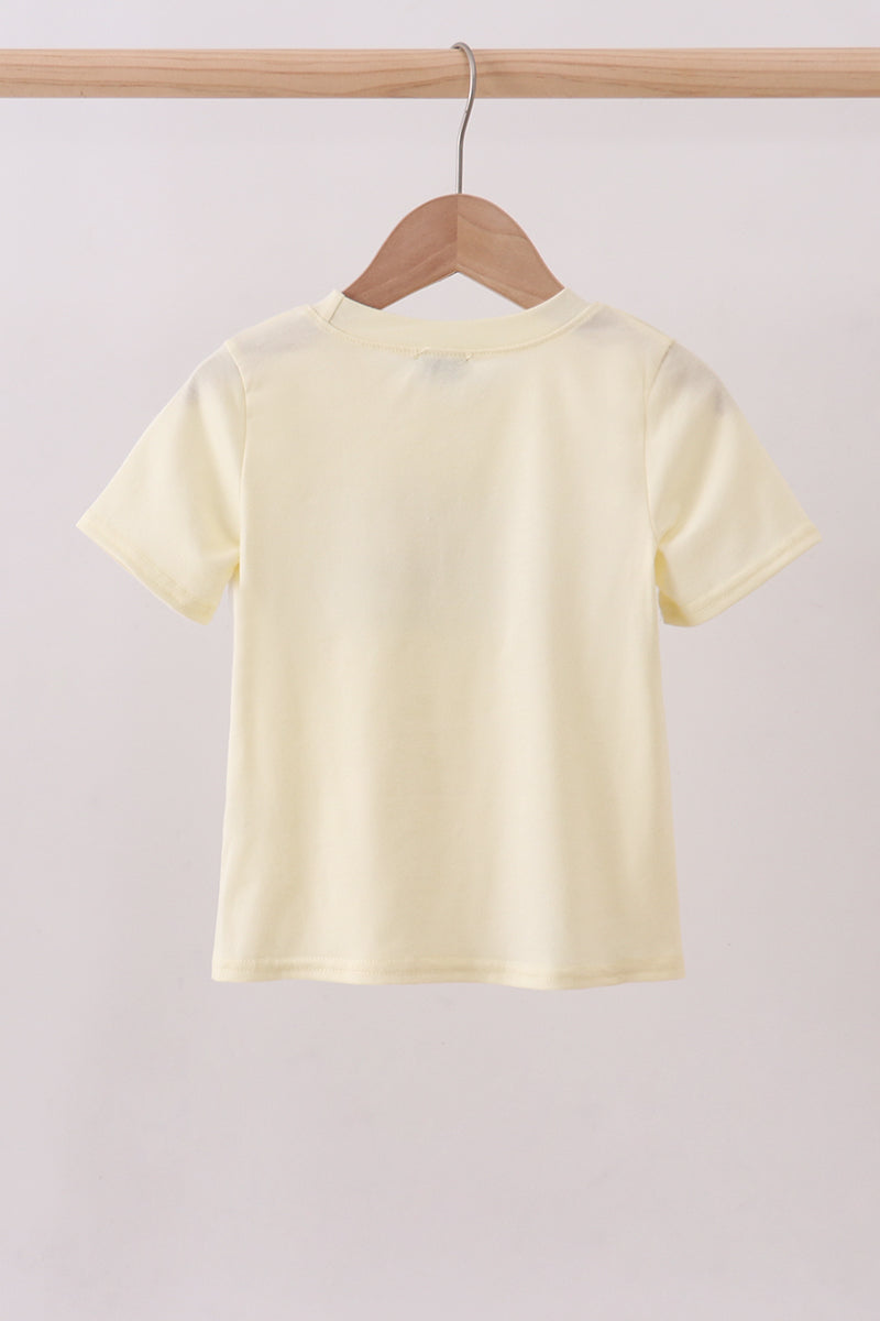 Yellow cross sheep embroidery top - Aaria Tees Aaria Tees