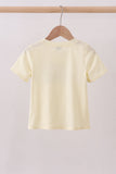 Yellow cross sheep embroidery top - Aaria Tees Aaria Tees