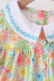 Pink floral print puff sleeve ruffle shorts set - Aaria Tees Aaria Tees