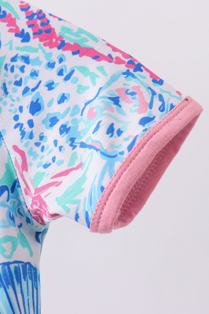 Marine creature bamboo zipper romper - Aaria Tees Aaria Tees
