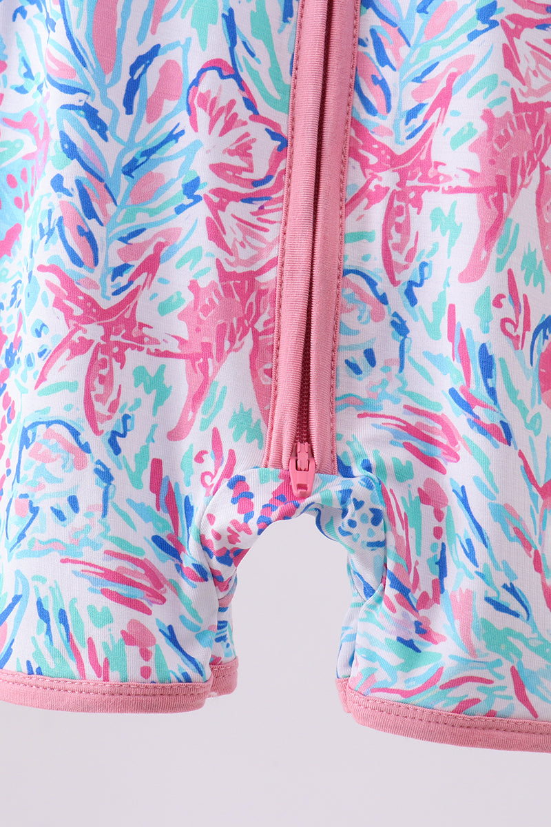 Marine creature bamboo zipper romper - Aaria Tees Aaria Tees