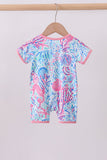 Marine creature bamboo zipper romper - Aaria Tees Aaria Tees