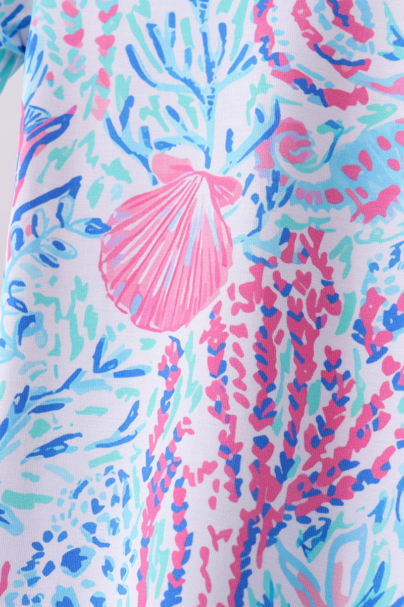 Marine creature bamboo pajama set - Aaria Tees Aaria Tees