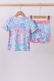 Marine creature bamboo pajama set - Aaria Tees Aaria Tees